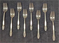 8 Vintage Rogers Bros First Love Salad Forks