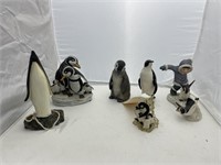 6 Penguin Statues