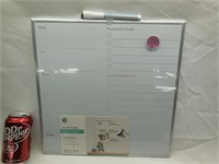 U Brands Dry Erase Weekly Checklist Board