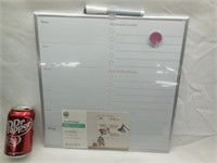 U Brands Dry Erase Weekly Checklist Board