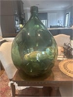 RARE VERY LARGE hand blown glass flask