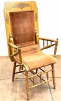 Atq Victorian Adjustable Mechanical Chair / Table