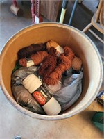 LARGE CAN OF KNITTING YARN