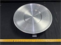 Large Aluminum Footed Platter