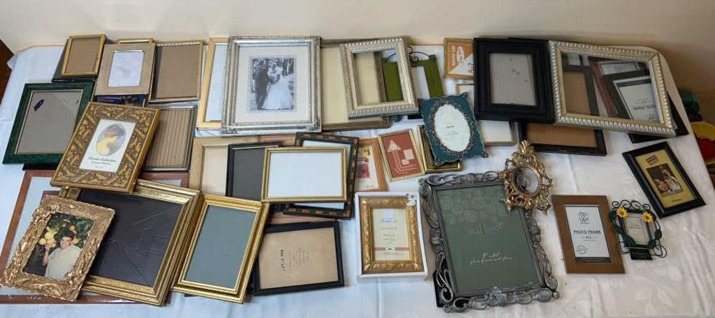 2 Full Boxes Of Picture Frames, Various Sizes