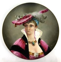 Signed Hand Painted Portrait Plate