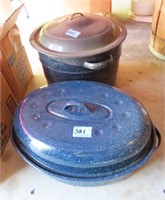ENAMELWARE ROASTER AND CANNER