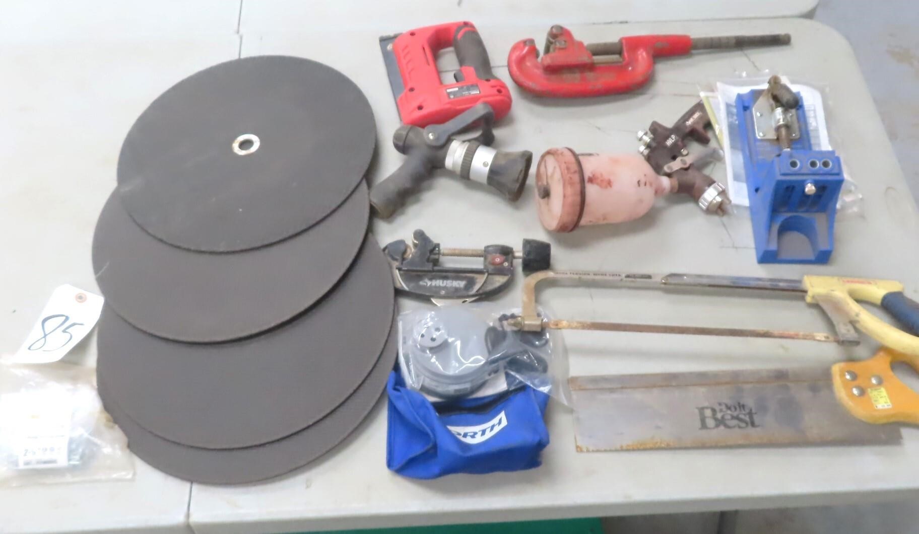 Pipe Cutter, Hacksaw, Paint Spray Gun and More!