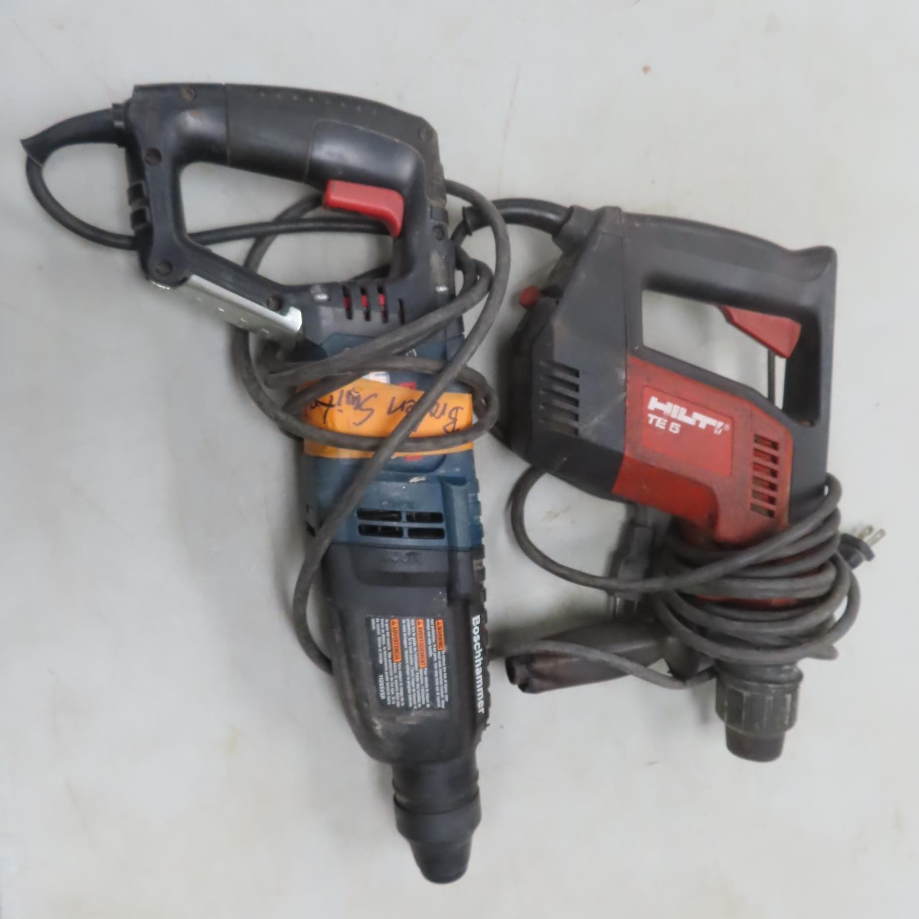 Hilti TE5 Hammer Drill and Bosch Bulldog Hammer