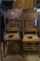 4 Cane Bottom Chairs ~ 2 Seats need to be