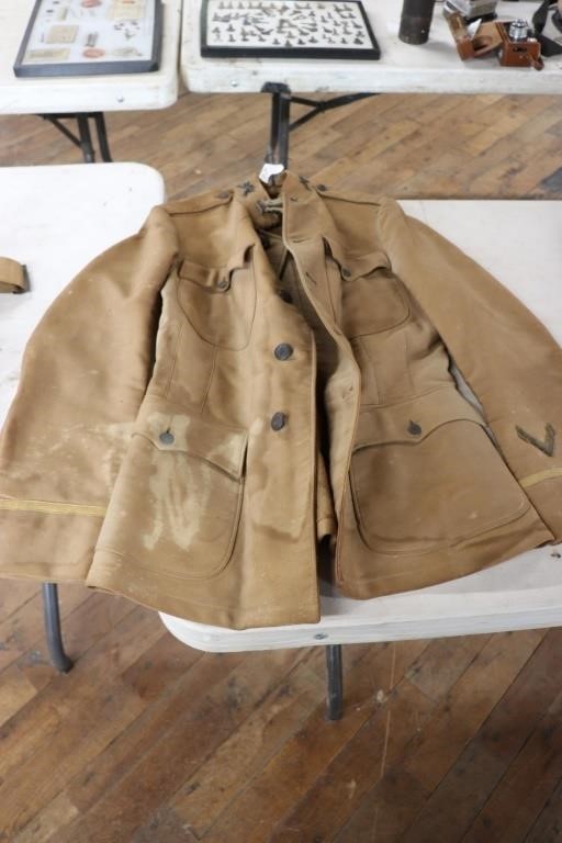 Canvas Military Jacket with Lining