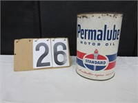 Permalube Motor Oil Can