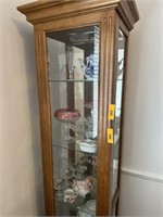 SLIM PROFILE LIGHTED CURIO CABINET