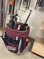 Bucket with Tools- Hammer, Wrecking Bars, Etc.