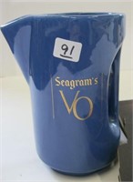Seagrams VO Pitcher  & Budweiser Coasters