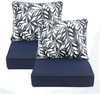 Indoor/Outdoor Deep Seat Patio Cushions Set of 2