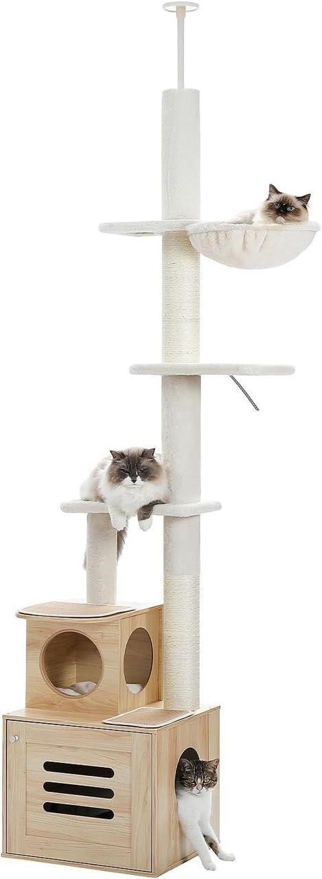 Floor to Ceiling Cat Tower for Indoor Cats,