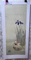 Sakai Hoitsa "Iris & Mandarin Ducks" Litho