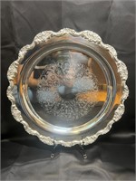 EPCA by Poole Ornate Silverplate Serving Tray