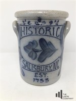 1753 Historic Salisbury NC Stoneware Crock