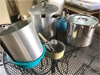 Pressure cooker, stainless pot, & roll of tin