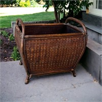 Large Footed Basket for Storage or Plants 
Some