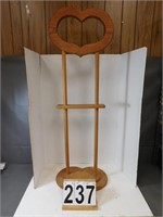 Wooden Heart Stand 45"T