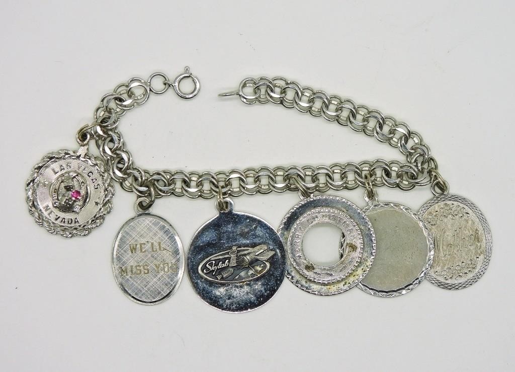 VINTAGE STERLING CHARM BRACELET