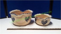 Vintage Marshall Pottery Heart Shaped Bowls