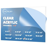 2-Pack 1/8" (3mm) Thick Clear Acrylic Sheets