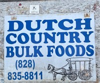 Dutch Country Foods Metal Sign Double Sided