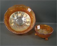 Fenton Marigold Butterfly & Berry Bowls