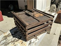 Antique primitive wood egg crate