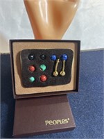 Jewellers Box with Threaded Belly Rings + Stones