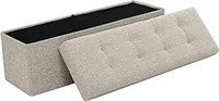 Ornavo Home 45 Inch Folding Storage Ottoman