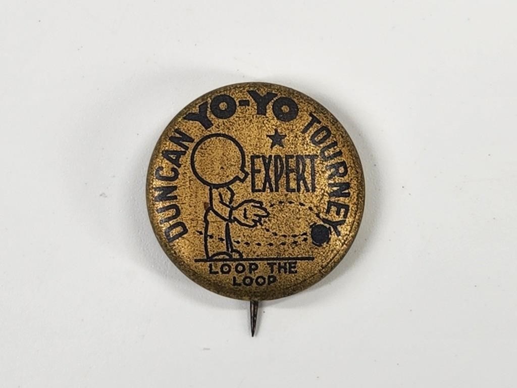 DUNCAN YO-YO TOURNEY EXPERT PINBACK BUTTON