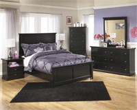 FULL ASHLEY MARIBEL BLACK  5-PIECE  BEDROOM GROUP