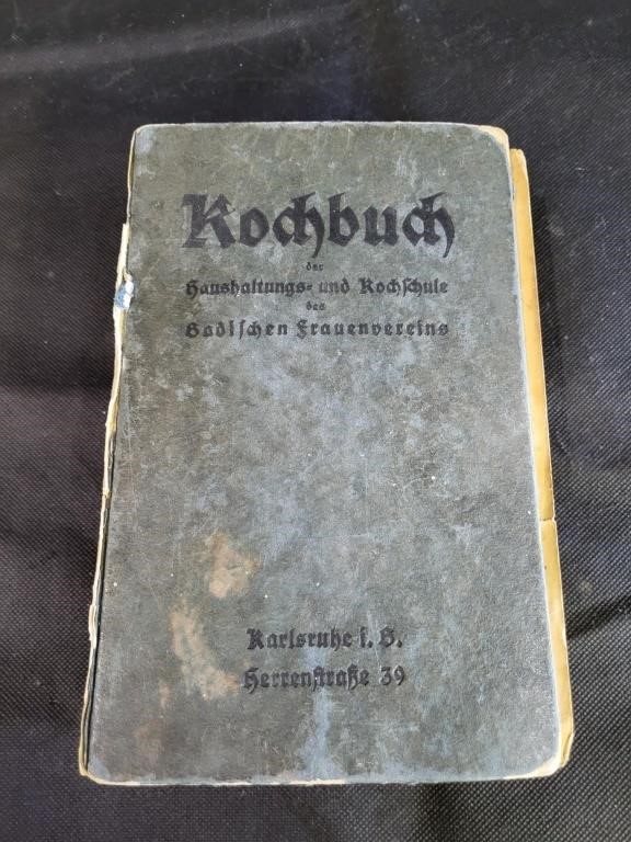 1926 German Cook Book - Note
