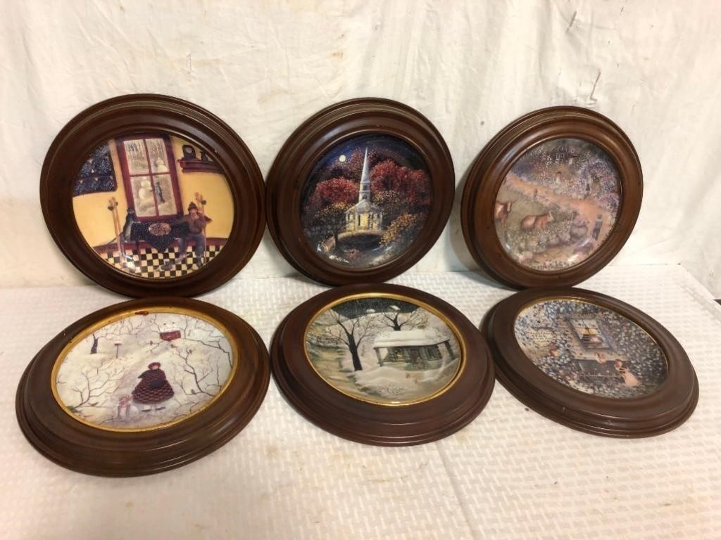 Collector Plates w/Wooden Frames