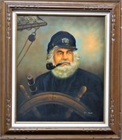 Kim Benson. Sea Captain Oil Painting