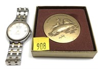 Ducks Unlimited watch and medal