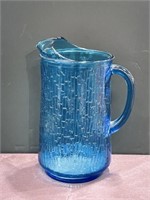 Blue water pitcher vintage