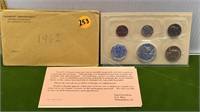 1962 P SILVER PROOF US MINT COIN SET