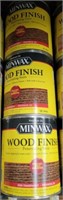 GROUP OF QUART CANS MINWAX WOOD FINISH