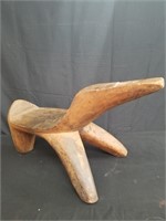 Antique African wood headrest