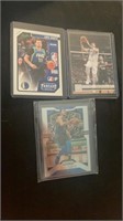 Luka Doncic 3 card lot with 2nd year PRIZM