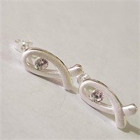 $100 Silver CZ Earrings