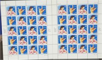 1992 US Postage Stamps "I Love You "