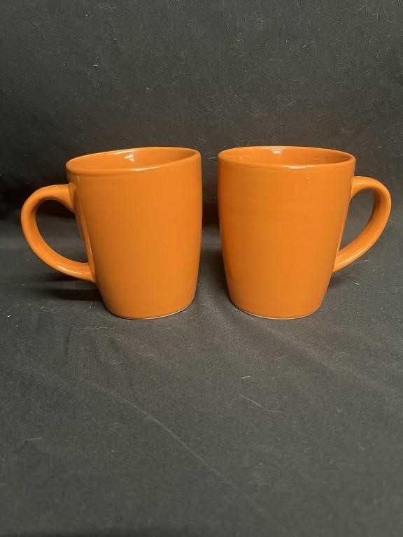 Royal Norfolk orange coffee mugs
