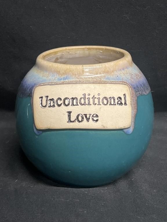 Unconditional Love Pot w/ Rocks